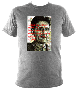 George Orwell T-Shirt. Unisex printed with original artwork. Soft cotton.