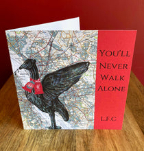 Load image into Gallery viewer, Liver Bird Liverpool FC Inspired Greeting card. Blank inside
