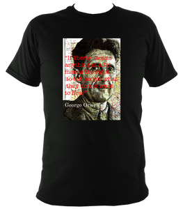 George Orwell printed t shirt with quote