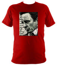 Load image into Gallery viewer, Johnny Cash Inspired T-shirt. Unisex printed with portrait artwork. Cotton.

