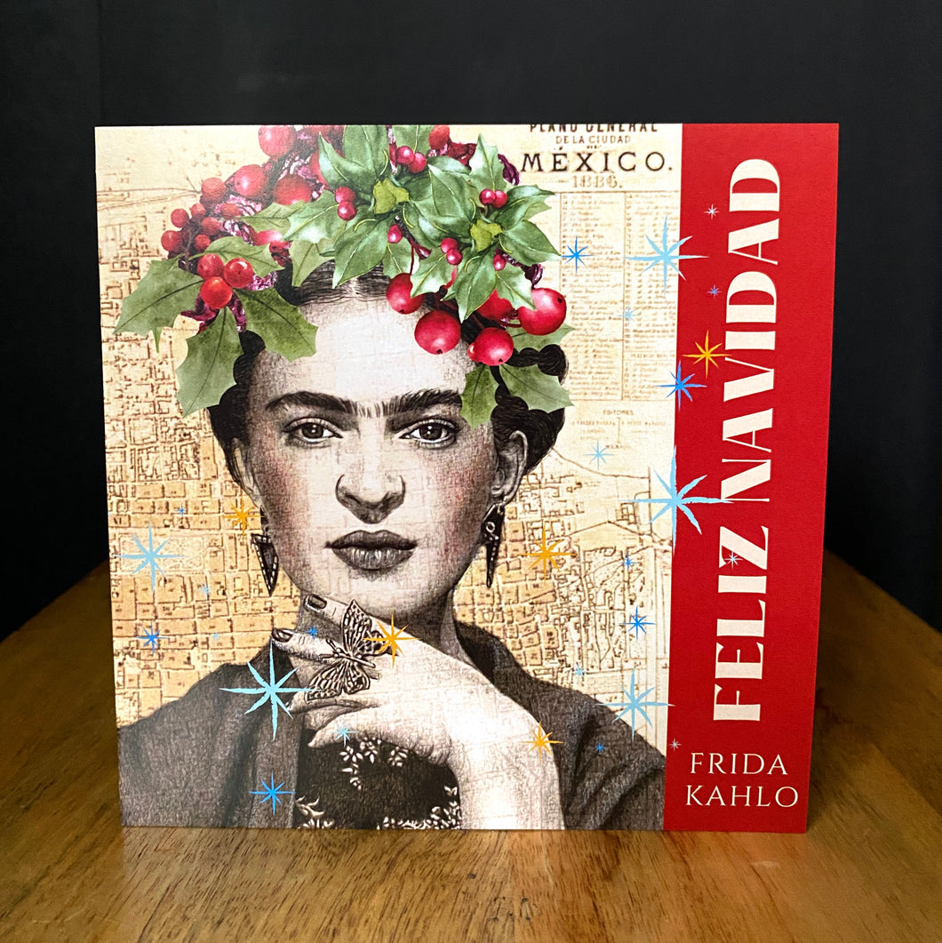 Frida Kahlo Inspired Christmas Card. Feliz Navidad