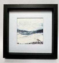 Load image into Gallery viewer, Snow Landscape with Robin Original landscape Art Framed 17x17cm (Copy)
