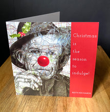 Load image into Gallery viewer, Keith Richards Inspired Funny Christmas card. Blank inside
