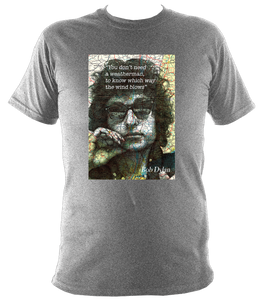 Bob Dylan t-shirt. Unisex printed with original artwork. Soft cotton.