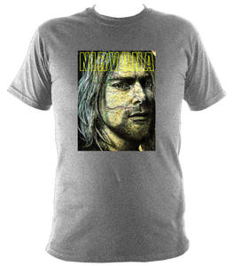 Kurt Cobain Nirvana T-Shirt. Unisex printed with original artwork. Cotton