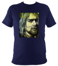 Load image into Gallery viewer, Kurt Cobain Nirvana T-Shirt. Unisex printed with original artwork. Cotton
