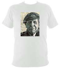 Load image into Gallery viewer, Leonard Cohen white t shirt

