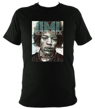 Load image into Gallery viewer, Jimi Hendrix black t shirt
