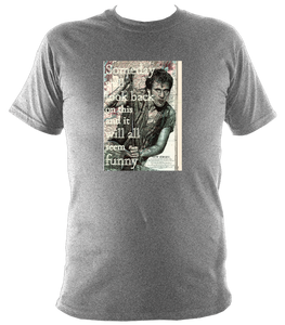 Bruce Springsteen Rosalita T-Shirt. Drawing Over Map of New Jersey. Unisex