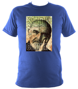 Sean Connery T-Shirt. Printed with portrait artwork. Cotton