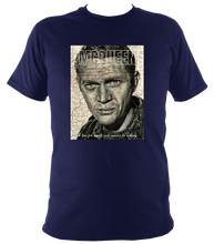 Load image into Gallery viewer, Steve McQueen T-shirt. Printed With Portrait Artwork. Unisex. Cotton
