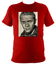 Load image into Gallery viewer, Steve McQueen T-shirt. Printed With Portrait Artwork. Unisex. Cotton
