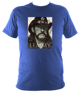 Lemmy Mötorhead T-shirt. Printed Artwork. Unisex Heavyweight Cotton