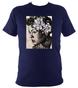 Billie Holiday Inspired  t-shirt. Printed with portrait. Unisex. Cotton.