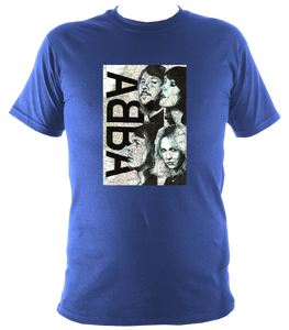 Abba Inspired Printed Artwork T-Shirt.Unisex Soft Heavyweight Cotton