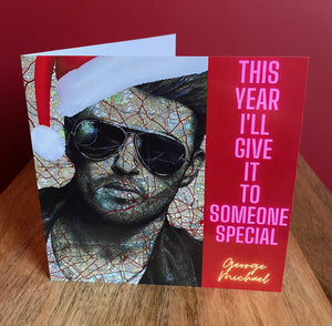 George Michael Wham Inspired Christmas card. Blank inside