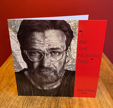 Load image into Gallery viewer, Jürgen Klopp, Liverpool FC greeting card. Pen drawing over map of Liverpool. Blank inside
