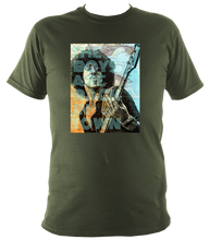 Load image into Gallery viewer, Thin Lizzy/Phil Lynott T-shirt. Printed with portrait artwork. Unisex. Cotton
