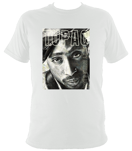 Tupac T-Shirt. Unisex printed with portrait artwork. Cotton