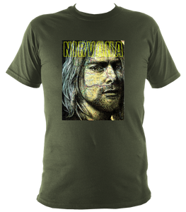 Kurt Cobain Nirvana T-Shirt. Unisex printed with original artwork. Cotton
