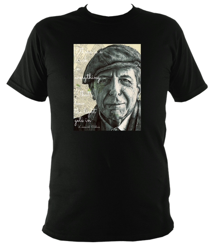 Leonard Cohen black t-shirt