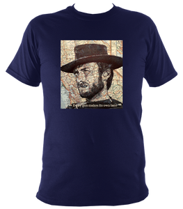 Clint Eastwood Printed Artwork T-Shirt. Unisex Cotton