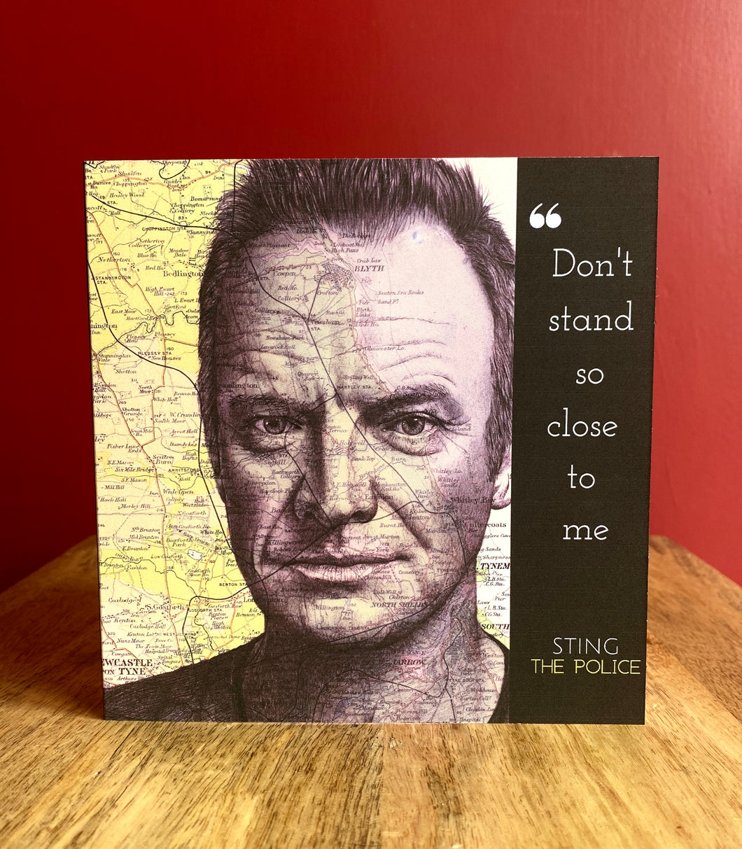Sting The Police greeting card