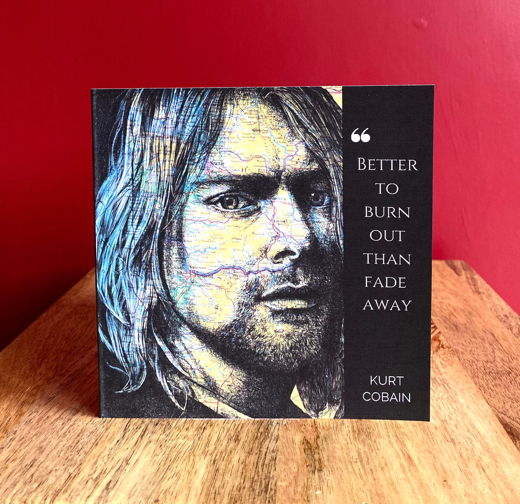 Kurt Cobain Nirvana greeting card