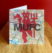 Load image into Gallery viewer, MUFC Red devil Inspired Birthday/ Greeting card. Blank inside

