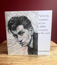 Load image into Gallery viewer, Alex Turner Arctic Monkeys greeting card
