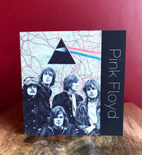Load image into Gallery viewer, Pink Floyd Greeting Card. Printed drawing over map of London. Blank inside
