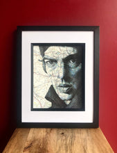 Load image into Gallery viewer, Richard Ashcroft: The Verve Art Print. Pen drawing over map of South London. A4 print Unframed.
