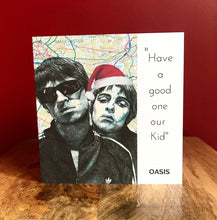 Load image into Gallery viewer, oasis band christmas card
