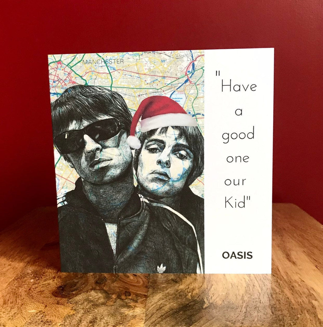 oasis band christmas card