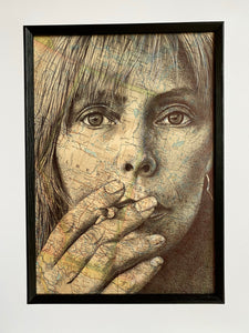 Joni Mitchell portrait print