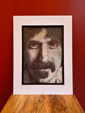 Load image into Gallery viewer, Frank Zappa Art Print.Pen drawing over map of Baltimore. A4 Unframed
