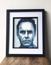 Load image into Gallery viewer, Jordan Peterson Art Print. Pen drawing over his 12 Rules For Life.&quot;Tidy your room&quot;.A4 Unframed
