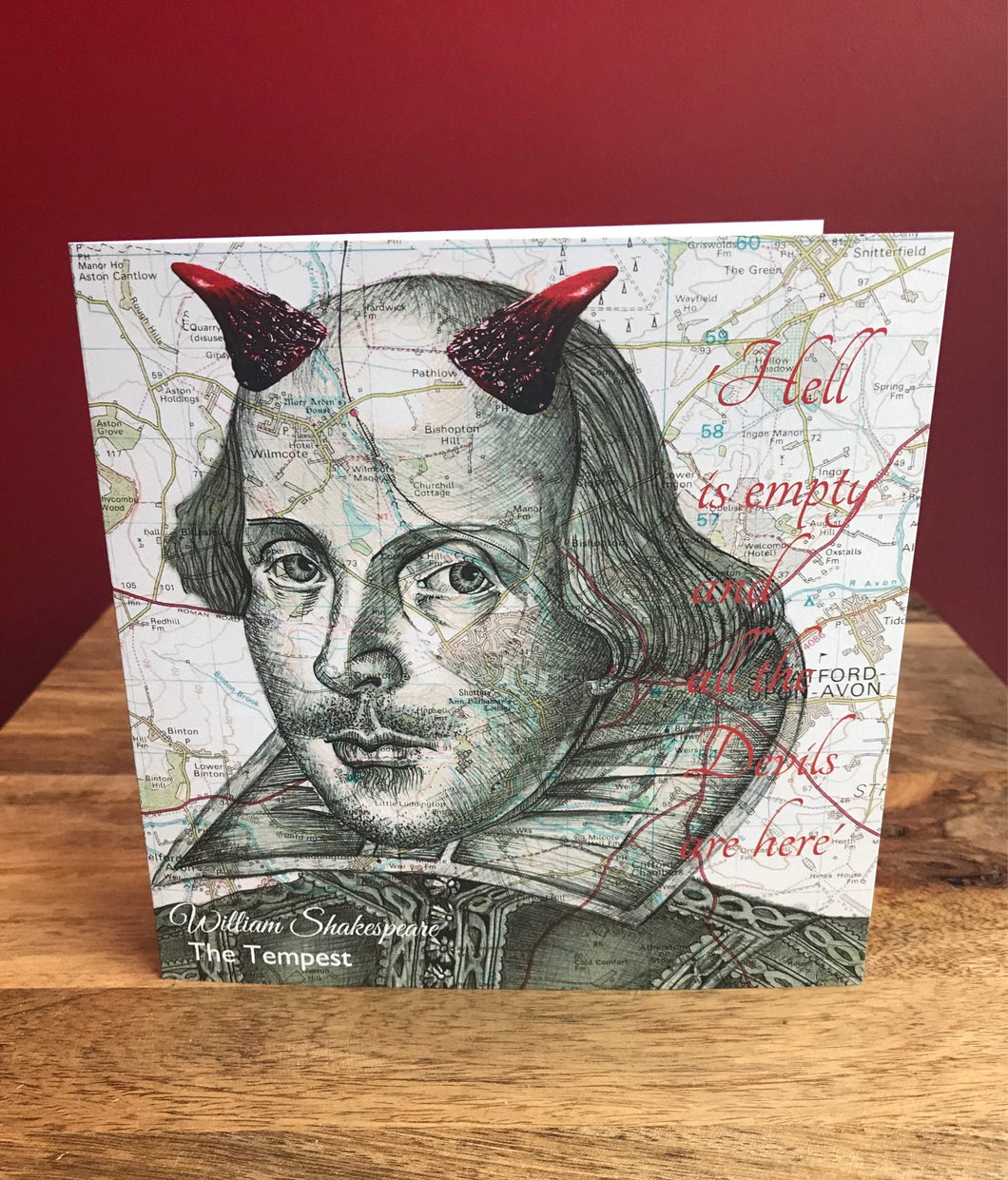 William Shakespeare Greeting Card. The Tempest quote 