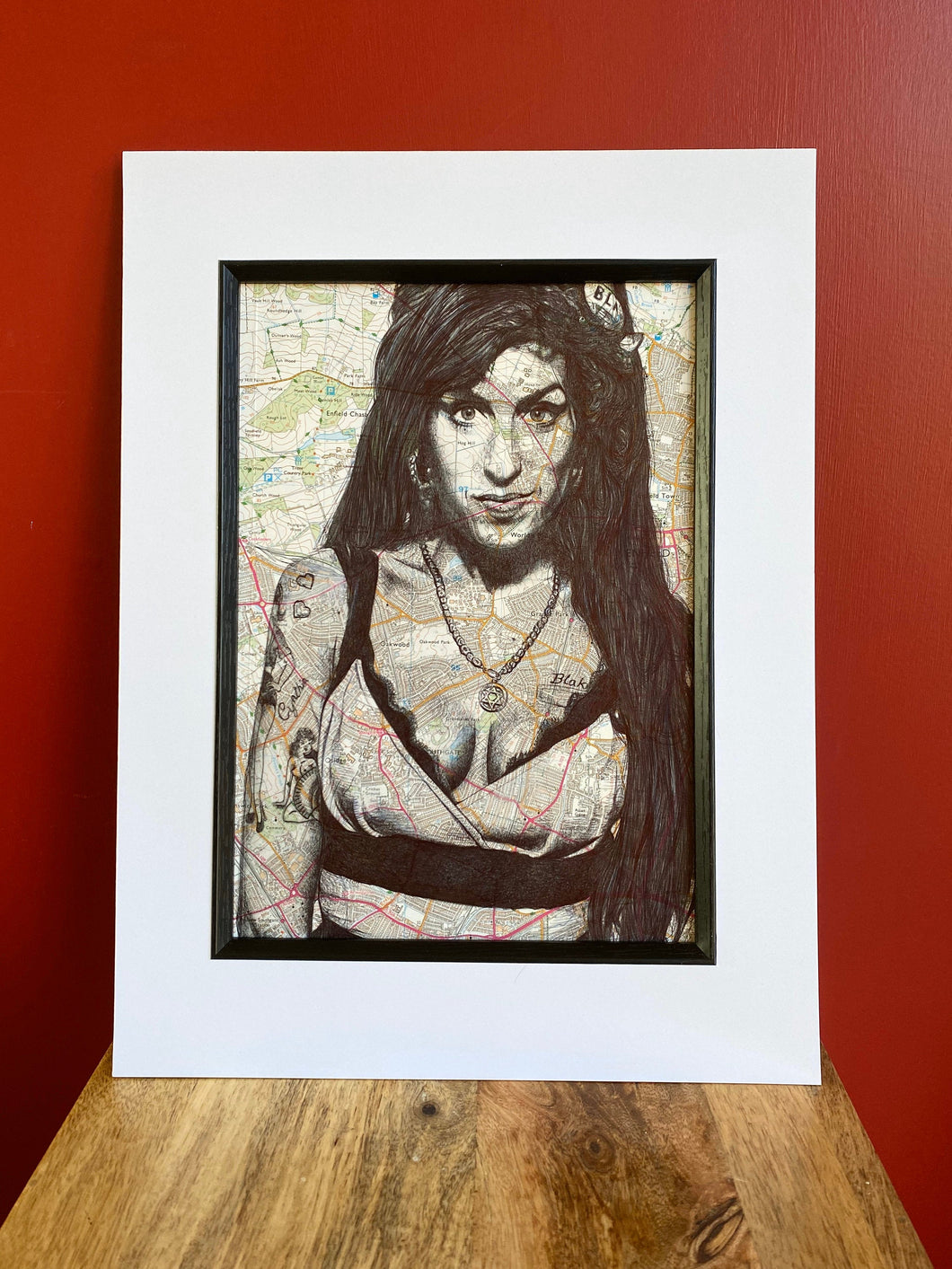Amy Winehouse portrait A4 print
