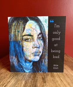 Billie Eilish greeting card