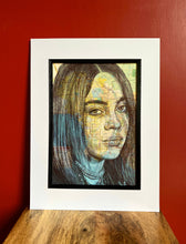 Load image into Gallery viewer, Billie Eilish Art Print. Pen drawing over map of Los Angeles. A4 print. Unframed.

