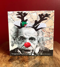 Load image into Gallery viewer, Albert Einstein christmas card
