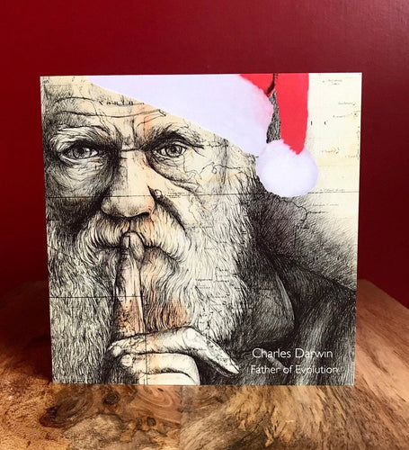 Charles Darwin Christmas card