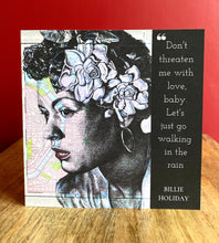 Load image into Gallery viewer, Billie Holiday birthday greeting card
